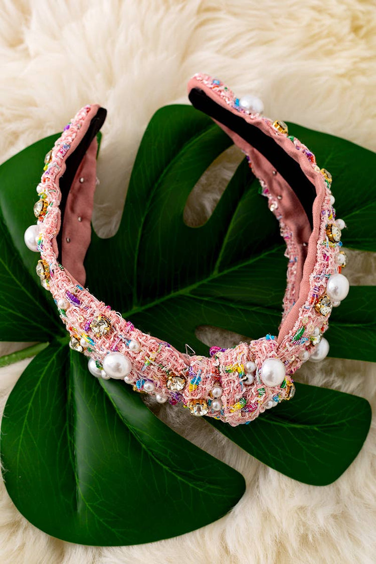 PEARL & RHINESTONE HEADBAND FOR GIRLS.