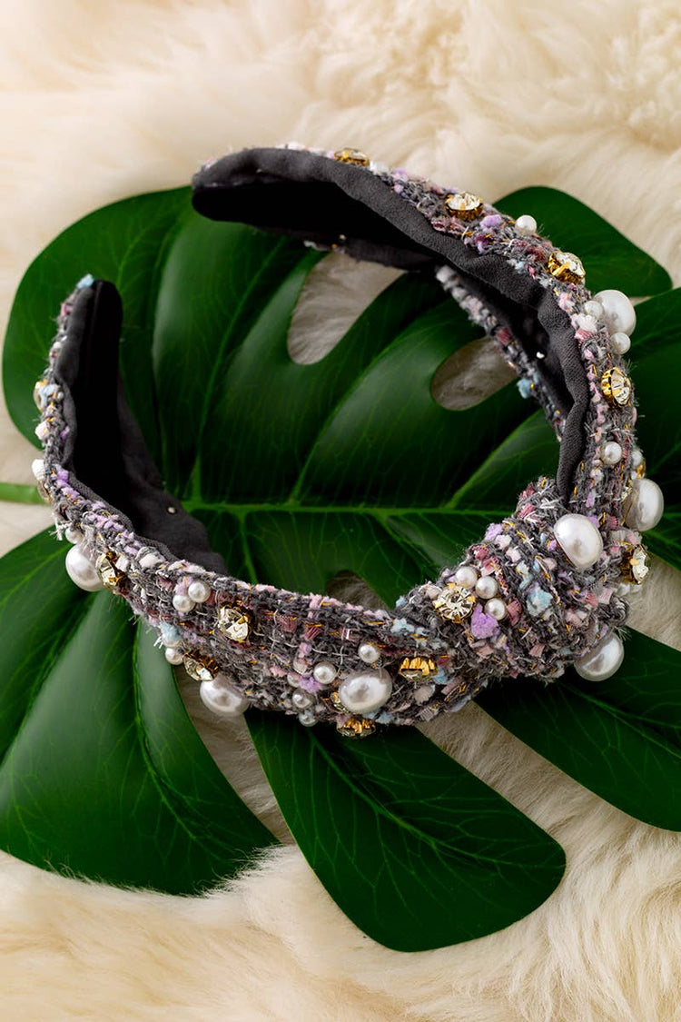 PEARL & RHINESTONE HEADBAND FOR GIRLS.