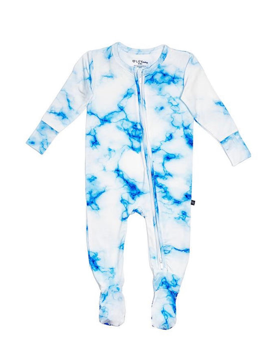 Blue Tye-Dye Footie